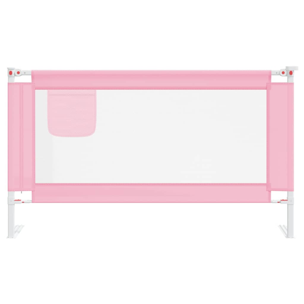 NNEVL Toddler Safety Bed Rail Pink 140x25 cm Fabric