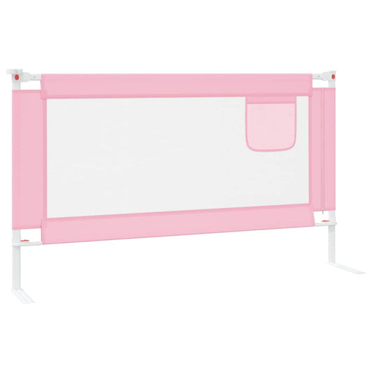 NNEVL Toddler Safety Bed Rail Pink 140x25 cm Fabric