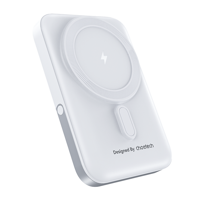 NNEDSZ CHOETECH B743-WH 10000mAh PD20W Magnetic Power Bank with Holder White